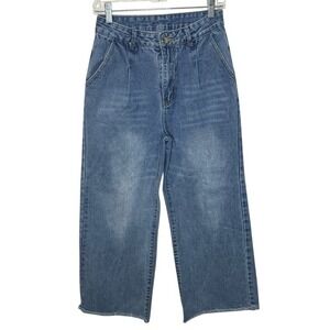 Wide Leg Pleat Front Jeans Girls 16/18